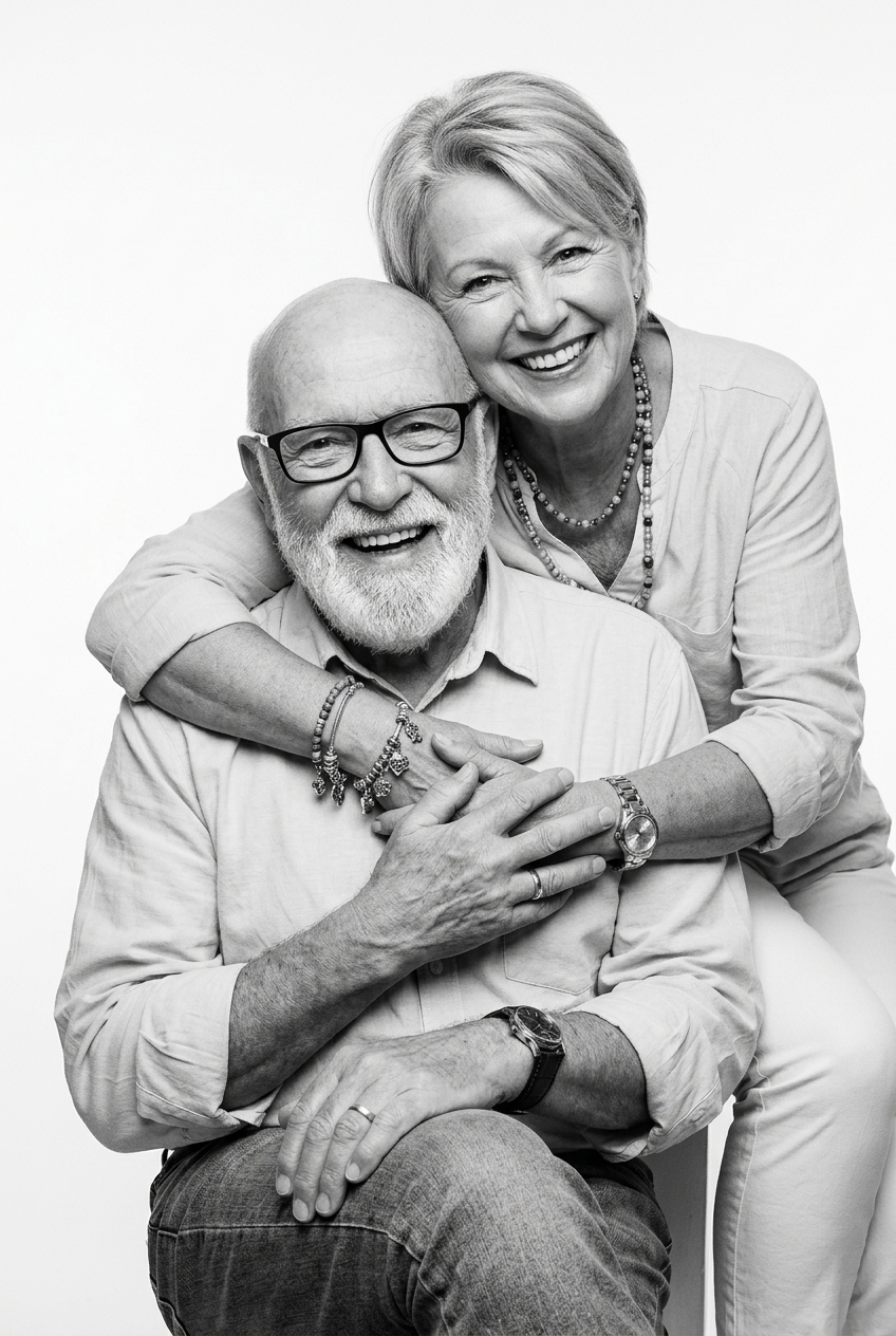 Retrato de familia completa en estudio, Madrid