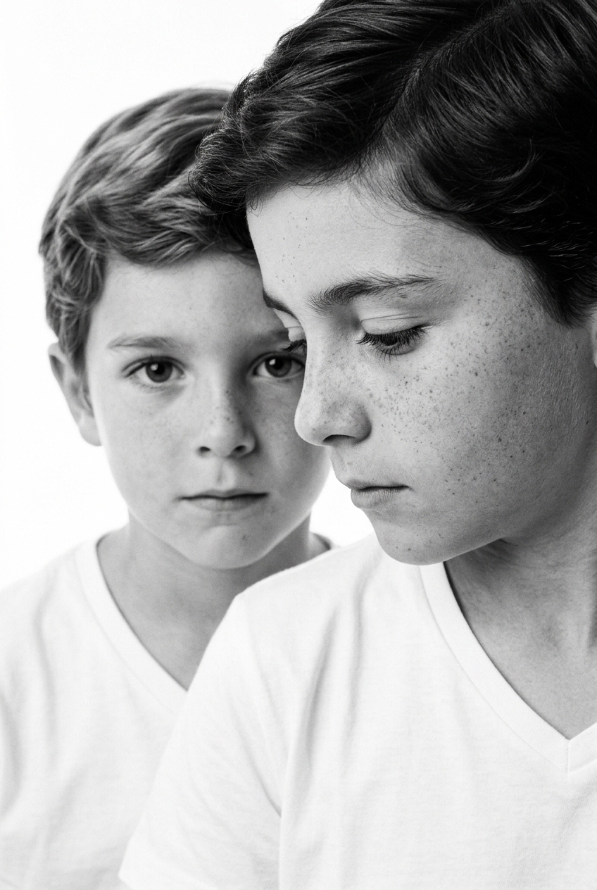 Retrato de familia completa en estudio, Madrid