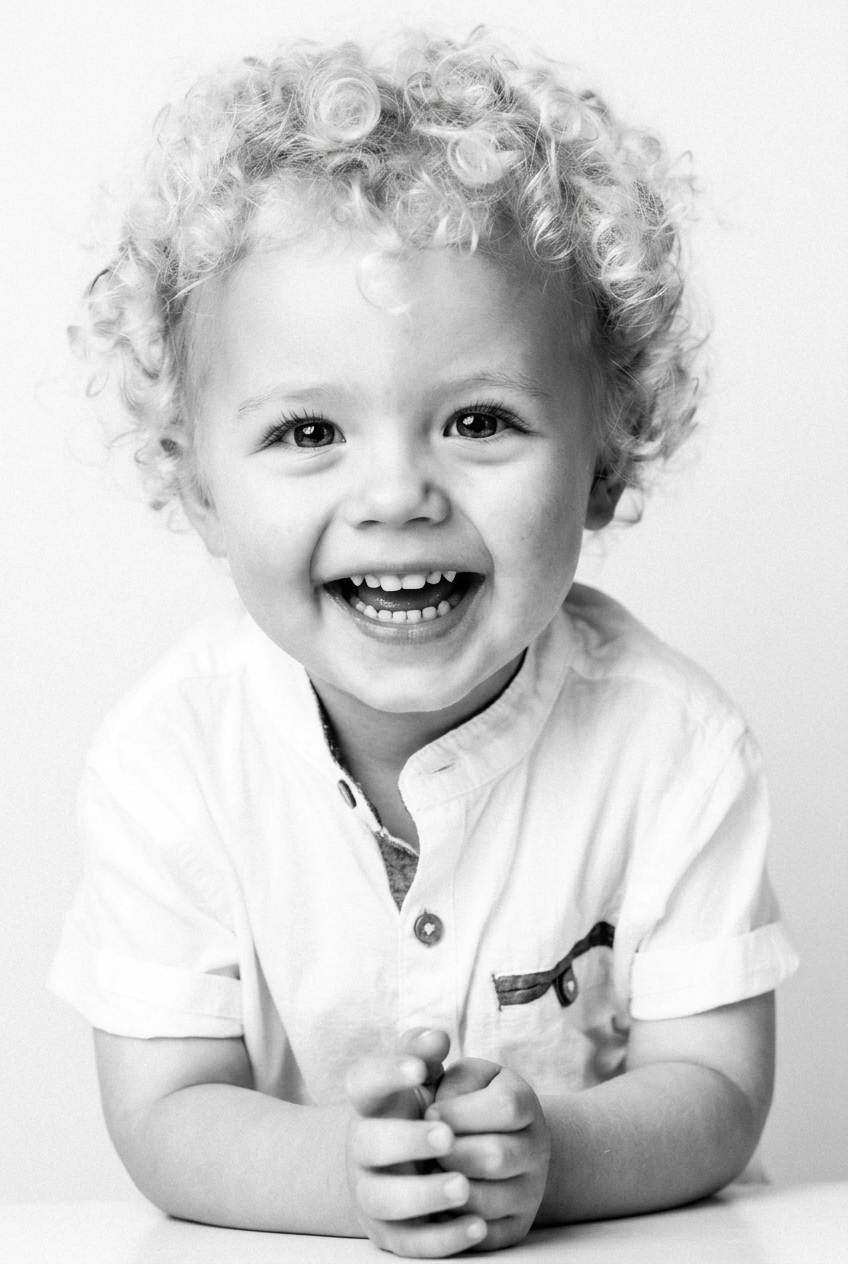 Retrato de familia completa en estudio, Madrid