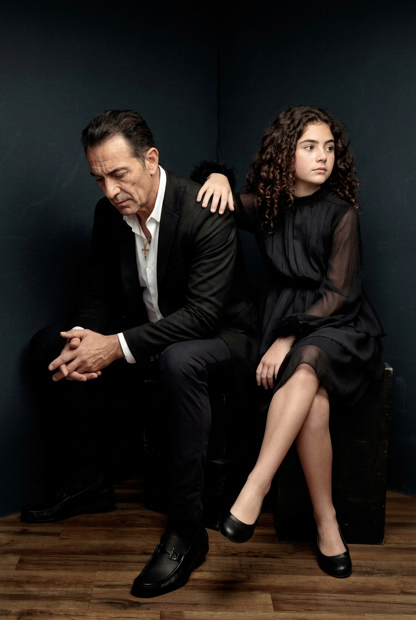 Retrato de familia completa en estudio, Madrid